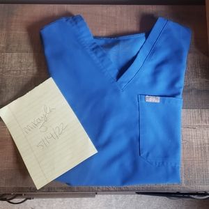 Figs Royal Blue Catarina Scrup Top